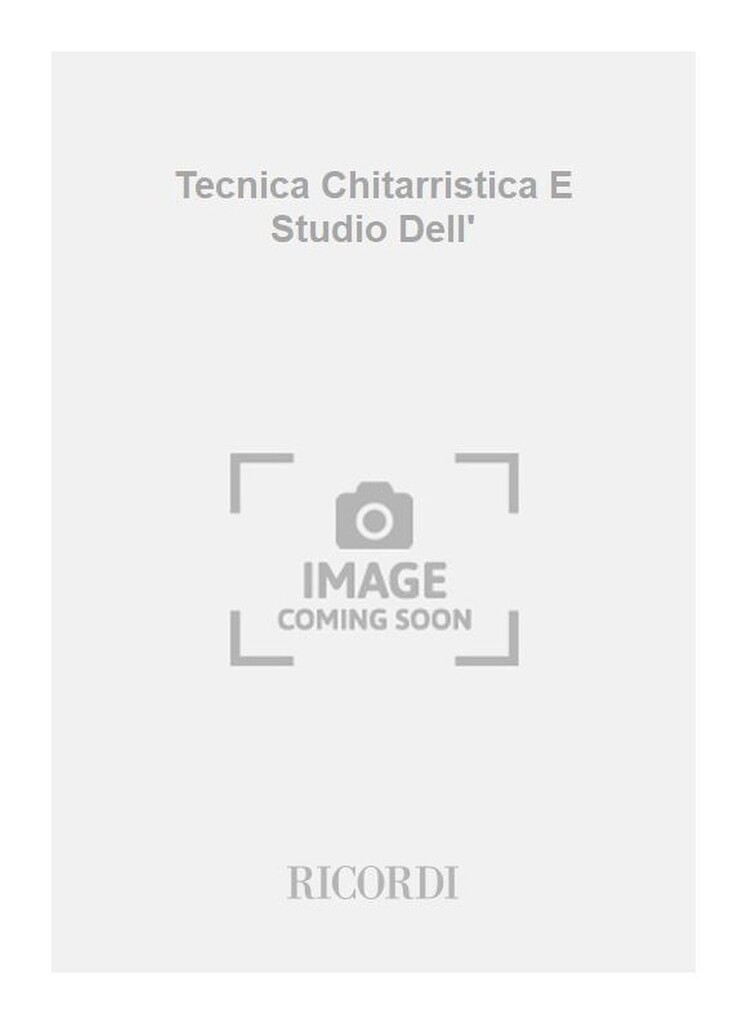 Tecnica Chitarristica E Studio Dell'